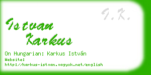 istvan karkus business card